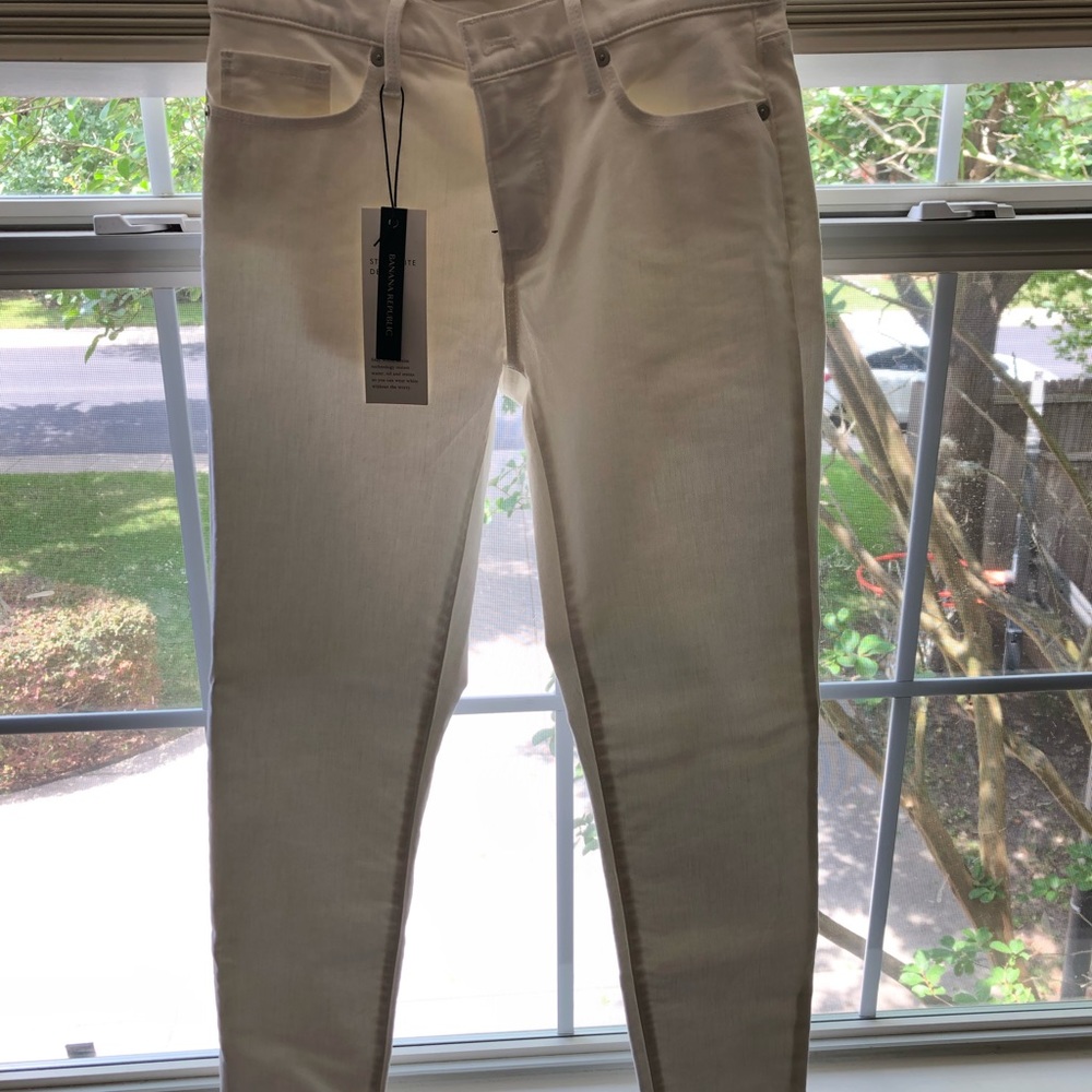 White Banana Republic Skinny Jeans